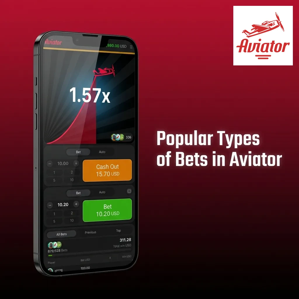 Aviator game interface showing single and dual bet options with auto-bet and auto-cashout features displayed